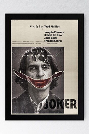 Saturn Joker Framed Painting - Movie Poster Painting
