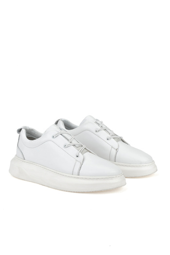 Ziya White Men's Genuine Leather Sneakers - 151987 Z133