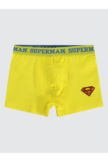 Superman Süperman Erkek Çocuk 3'lü Boxer Set 2-10 Yaş Sarı