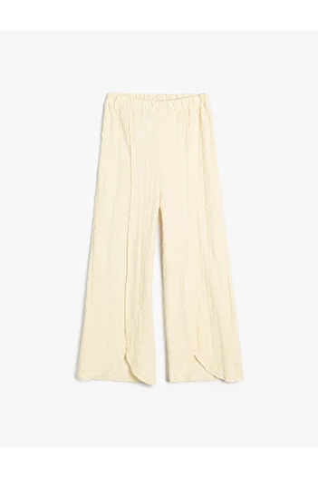 Koton Palazzo Trousers with Slit Detail and Elastic Waist