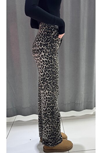 Violet LEOPAR DESENLİ PALAZZO PANTOLON