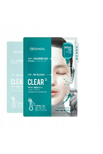 Mediheal Capsule 100 Mask 23 m l+ 4 ml - 2-kroková maska ​​s kyselinou hyaluronovou pro všechny typy pleti