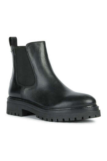 Geox Black Booties Womens Shoes