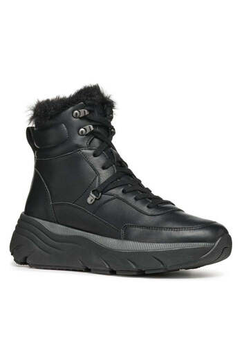Geox Black Booties Womens Shoes
