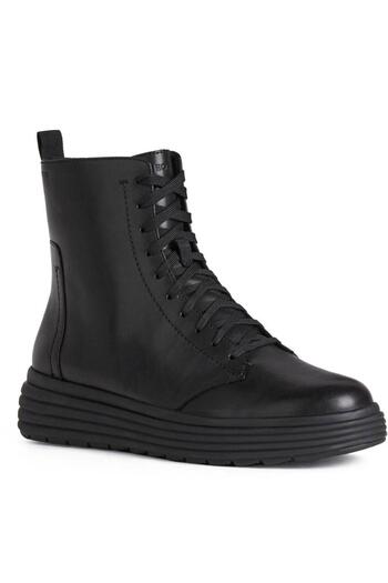 Geox Black Booties Womens Shoes