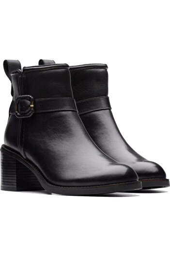 CLARKS Black Booties Womens Shoes