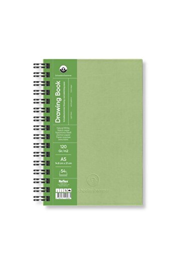 Schoellershammer Drawing Pad Green Hard Cover Drawing Pad 120 Gr A5 54 Sheets