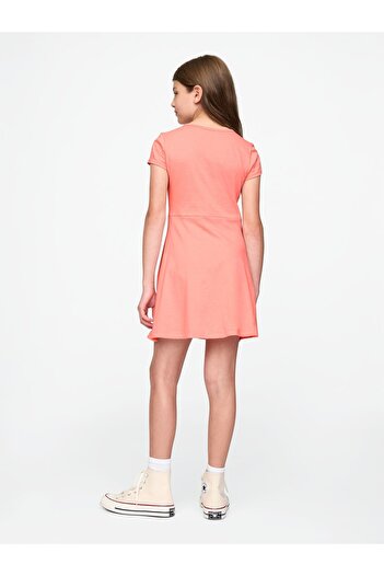 GAP Kız Çocuk Pembe Gap Logo Jersey Elbise