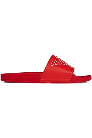 Emporio Armani Women's red flip flops Emporio Armani Chaussures Rubino