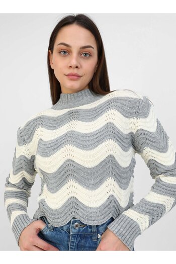 Por La Cara Gray Knitwear Tunic - Por La Cara Design
