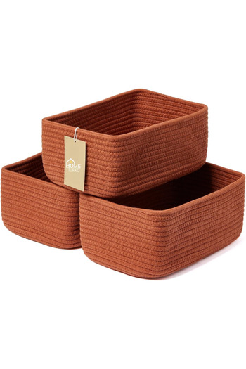 HomeTurko 3-Piece Basket Set, Organizer Basket Set, Organizer, Bohemian Basket Set, Gift Household Item,
