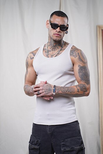 king brich Slim Fit Camisole Flexible Plain Men's Sports Athlete