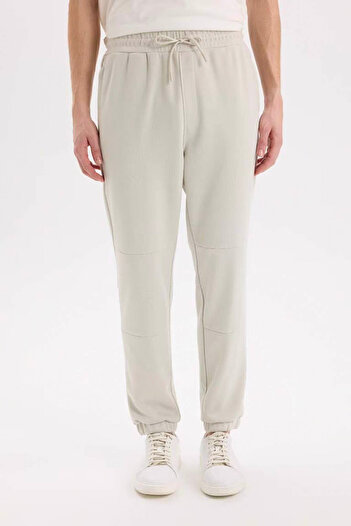 DeFacto Regular Fit Fermuar Cepli Taş Erkek Eşofman Altı B3657AX/GR437
