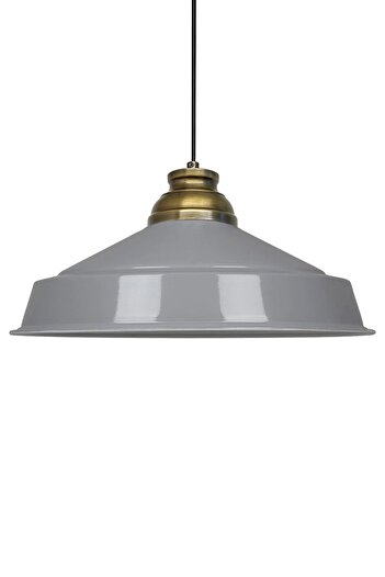 Bamyum Asletl-Lock Industrial Vintage Hängelampe  40 cm, Grau Metall Pendelleuchte