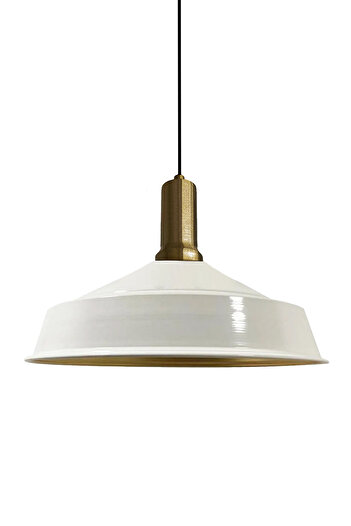 Bamyum Asletl 40 cm Hängelampe Metall E27 Weiß