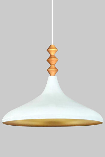Bamyum Champion 35 cm Hängelampe Metall E27 Weiß