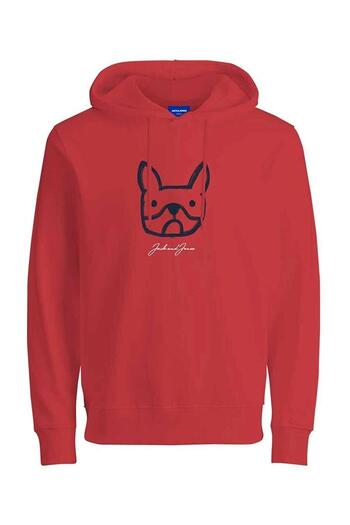 Jack & Jones Dog Print Hooded Sweatshirt