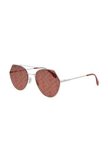 Fendi 0194 9CI 7Y 55 Silver Red color sunglasses Unisex
