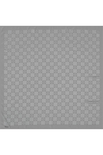 Aker Monogram Checkers Scarf - Dark Gray 974