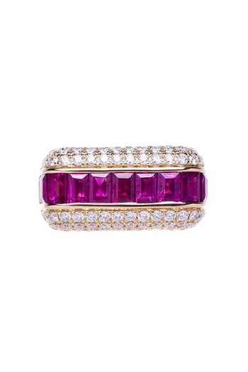 neslyaccessories Renkli Taşlı Elmas Model Gold Yüzük