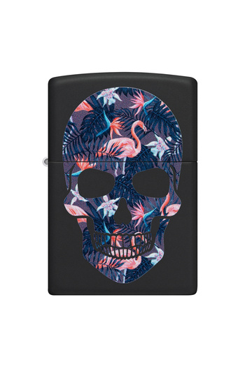Zippo 218 Flamingo Skull Design Çakmak - 49771-093909