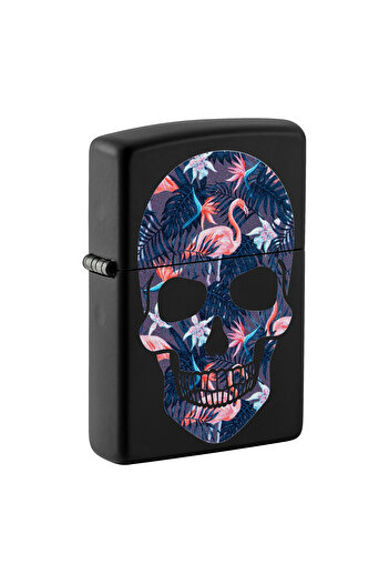 Zippo 218 Flamingo Skull Design Çakmak - 49771-093909