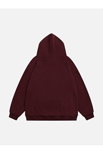 Mad&Calf Hanorac oversize din fleece cu glugă cu imprimeu Teddy Girl pentru femei
