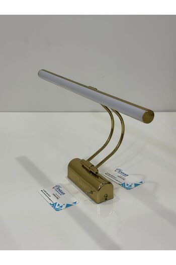 DNC LIGHTING ŞARJLI 35 CM GOLD KASA SARI IŞIK ELEKTRİKLİ BANYO DUVAR AYNA TABLO AYDINLATMA FLÜT KUĞU APLİK