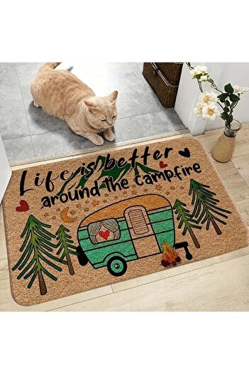 Exp-Outdoor Non-Slip Mat Stain Resistant Machine Washable Balcony Garden Camping Caravan