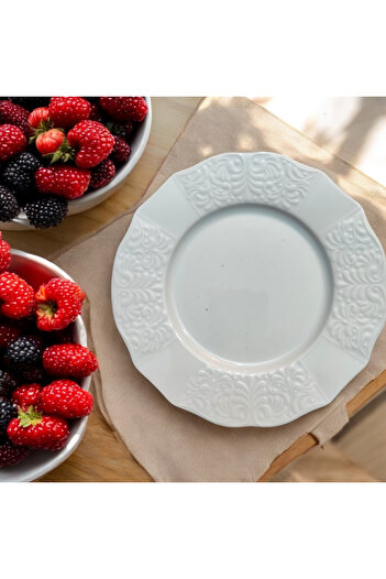 NuBuTu Retro Cake Set,Porcelain 6-Piece Cake Plate