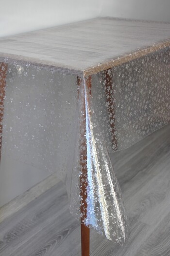 DDHOME 0.18 Thick Transparent Pattern Static Erasable Tablecloth - Miniflower 0014