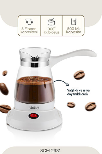 Sinbo Scm-2981 Electric Glass Coffee Pot