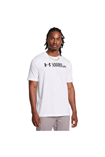 Under Armour Ανδρικό κοντομάνικο μπλουζάκι UA Sliced Wordmark 60/40S 1386807 -100