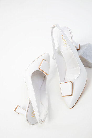 SOHO White Women's Classic Heeled Shoes 18866