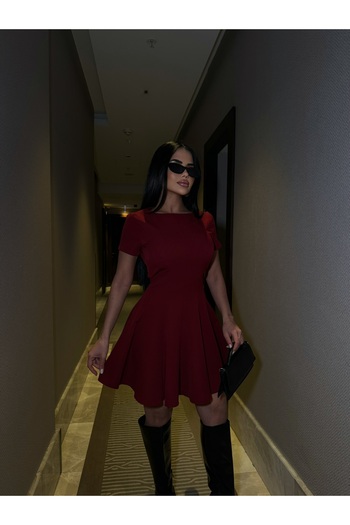 Friday Mood Women's Short Sleeve Flounce Dress