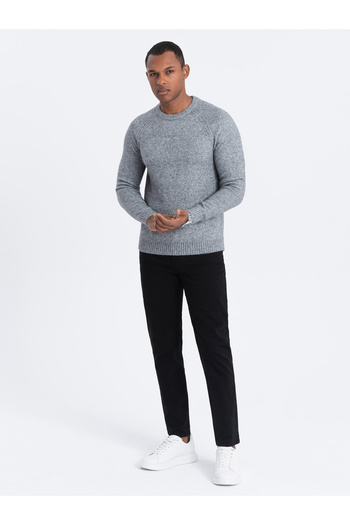 OMBRE Ανδρικό παντελόνι chino tailor - μαύρο V1 OM-PACP-0151 S