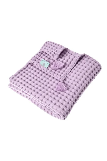 Casadora Baby 100% Cotton Single Thick Waffle Pique Blanket - Lilac - 160 X 220 Cm