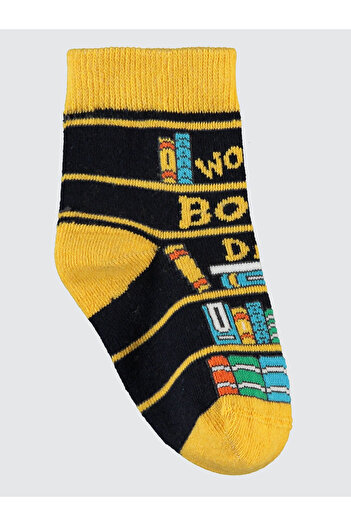 Civil Socks Erkek Çocuk Çorap 3-11 Yaş Sarı
