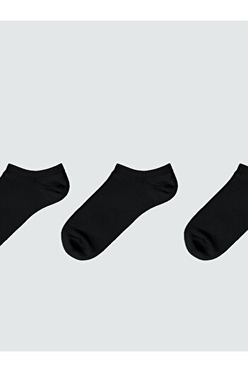 LC Waikiki Lcw Eco Black Women's Plain Booties Socks 3 Pack