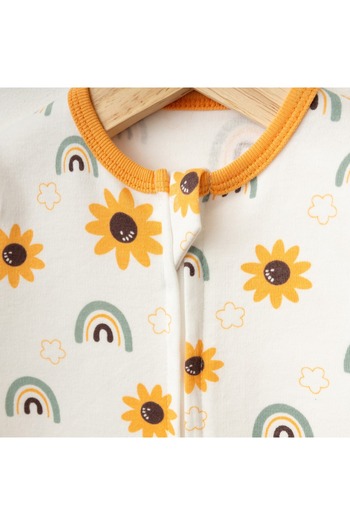 Crazy Baby Sun Flower Ribbed Jumpsuit