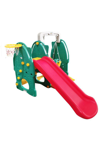 Babylove SLIDE AND SWING WITH BASKETBALL HOLE 190X160X120CM RED 28-001-12R