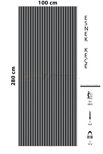 Genel Markalar Mdf Ahşap Akustik Duvar Paneli 100x280 Antrasit-8mm mdflam-4mm keçe