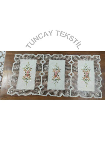 TUNCAY TEKSTİL Nailwork Dictating Ribbonwork Runner