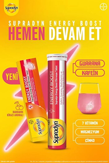 Supradyn Energy Boost 15 Effervescent Tablets - Pack of 4