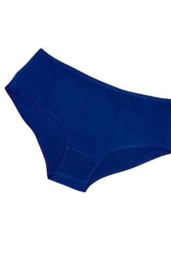 Gizli Butik Chiloți de damă din bumbac cu talie înaltă - Indigo
