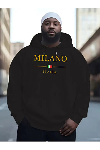 Pink Sky Milano Italy εμπριμέ φούτερ με φλις εσωτερικά χειμώνα