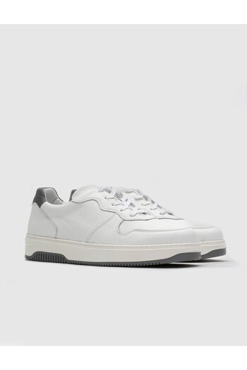Cabani Genuine Leather White Lace-Up Winter Men's Sports Shoes