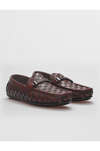 Cabani Ανδρικό Loafer από 100% γνήσιο δέρμα με λεπτομέρεια με κούμπωμα σε καφέ χρώμα