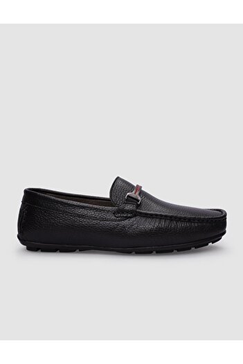 Cabani Ανδρικό Loafer - 100% Γνήσιο Δέρμα, Καφέ, Λεπτομέρεια με αγκράφα