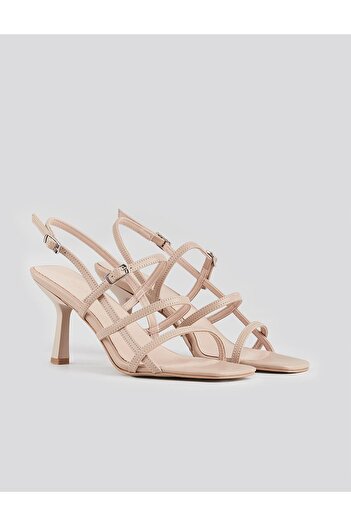 Cabani Beige Women's Thin Heeled Shoes